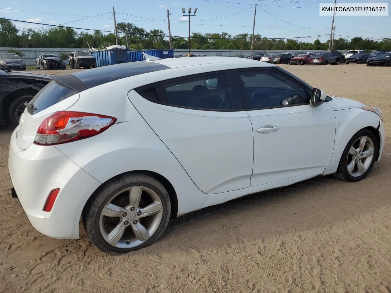 2014 Hyundai Veloster VIN: KMHTC6AD5EU216575 Lot: 70834684