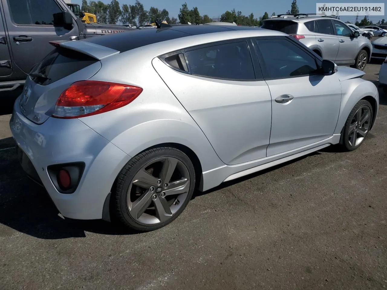 2014 Hyundai Veloster Turbo VIN: KMHTC6AE2EU191482 Lot: 71857614