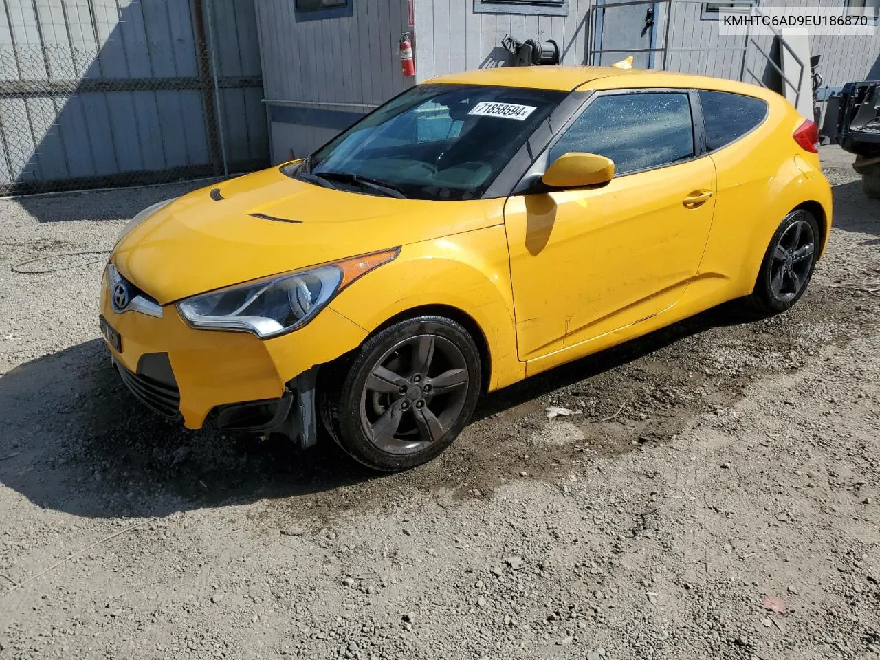 2014 Hyundai Veloster VIN: KMHTC6AD9EU186870 Lot: 71858594