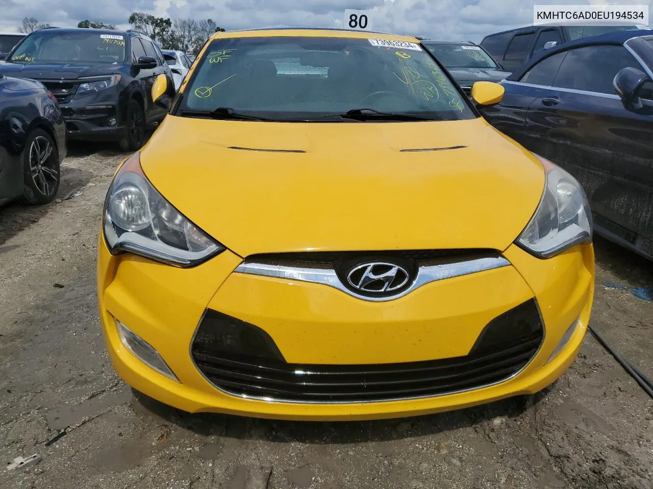 2014 Hyundai Veloster VIN: KMHTC6AD0EU194534 Lot: 73963234