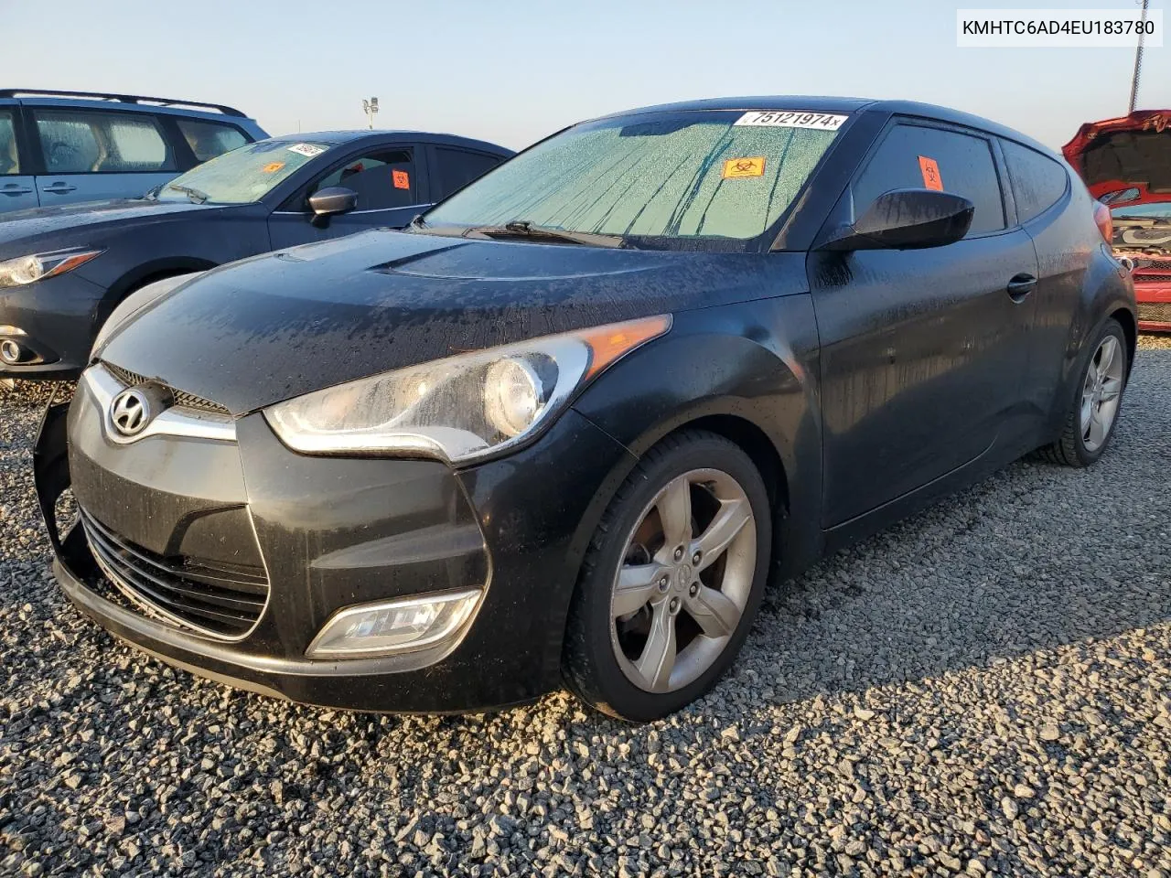 2014 Hyundai Veloster VIN: KMHTC6AD4EU183780 Lot: 75121974