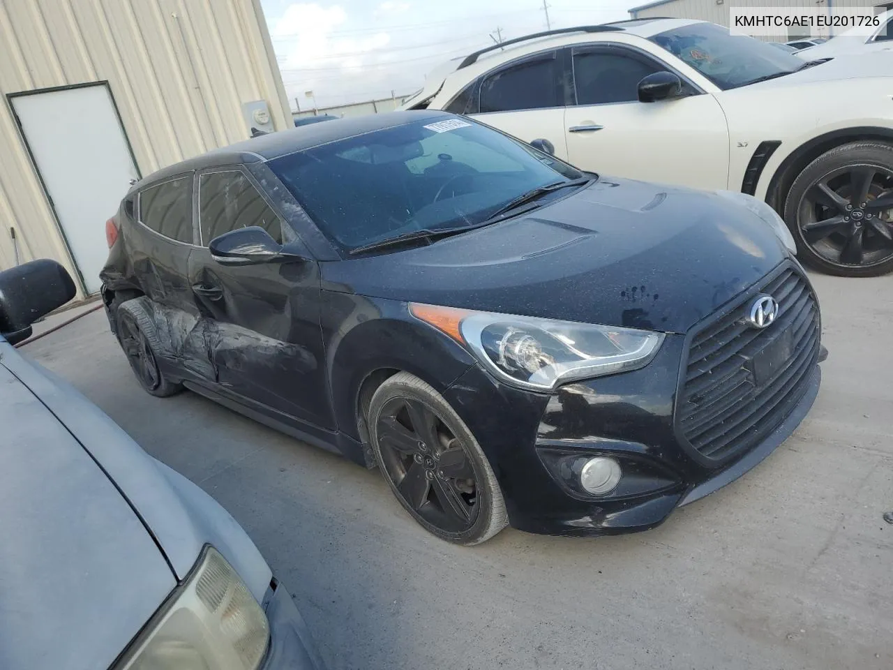 2014 Hyundai Veloster Turbo VIN: KMHTC6AE1EU201726 Lot: 77917514