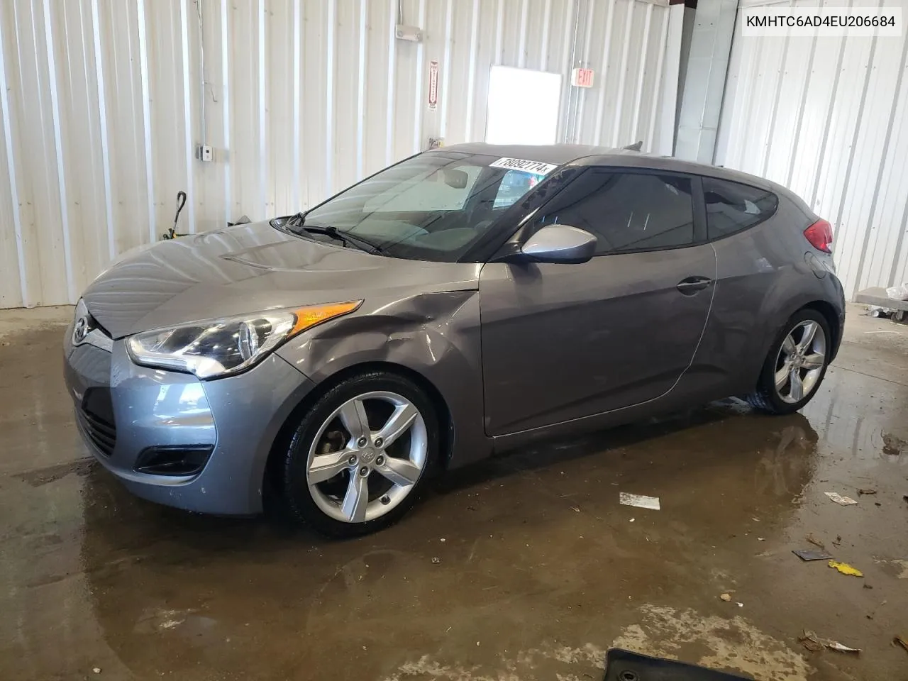 2014 Hyundai Veloster VIN: KMHTC6AD4EU206684 Lot: 78092774