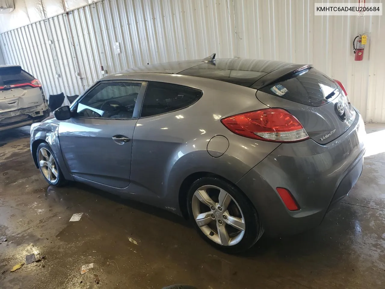 2014 Hyundai Veloster VIN: KMHTC6AD4EU206684 Lot: 78092774