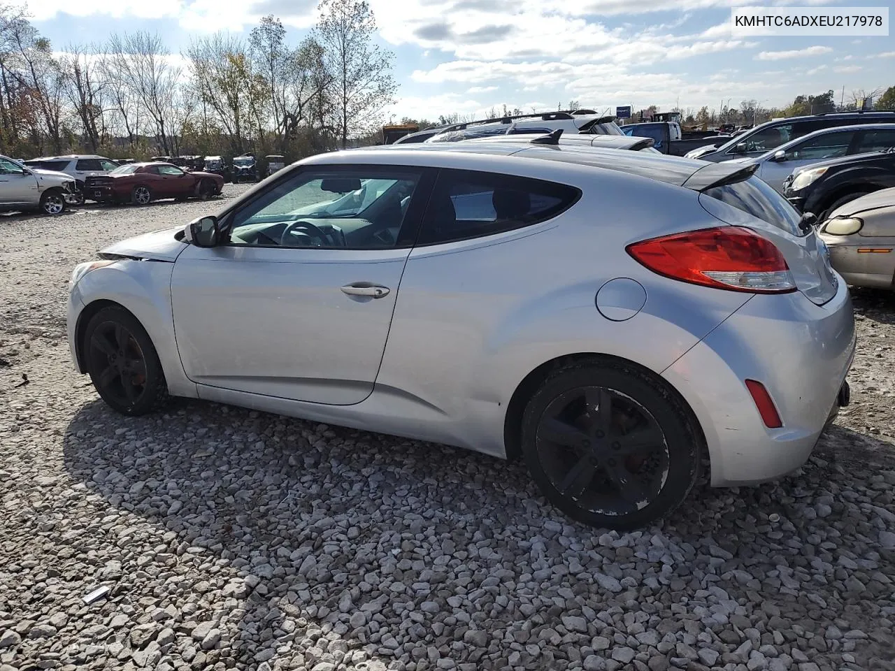 2014 Hyundai Veloster VIN: KMHTC6ADXEU217978 Lot: 78238444