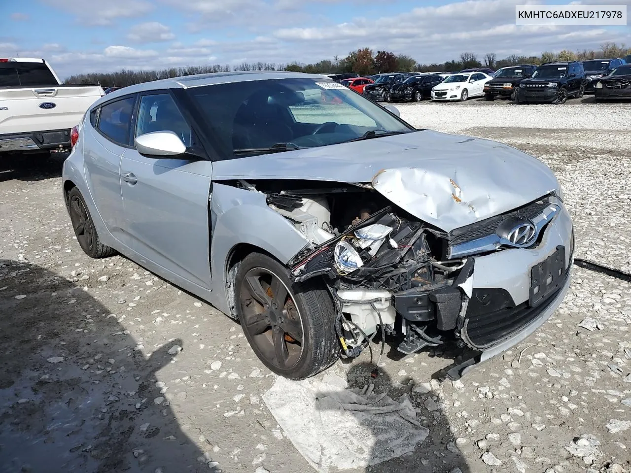 2014 Hyundai Veloster VIN: KMHTC6ADXEU217978 Lot: 78238444