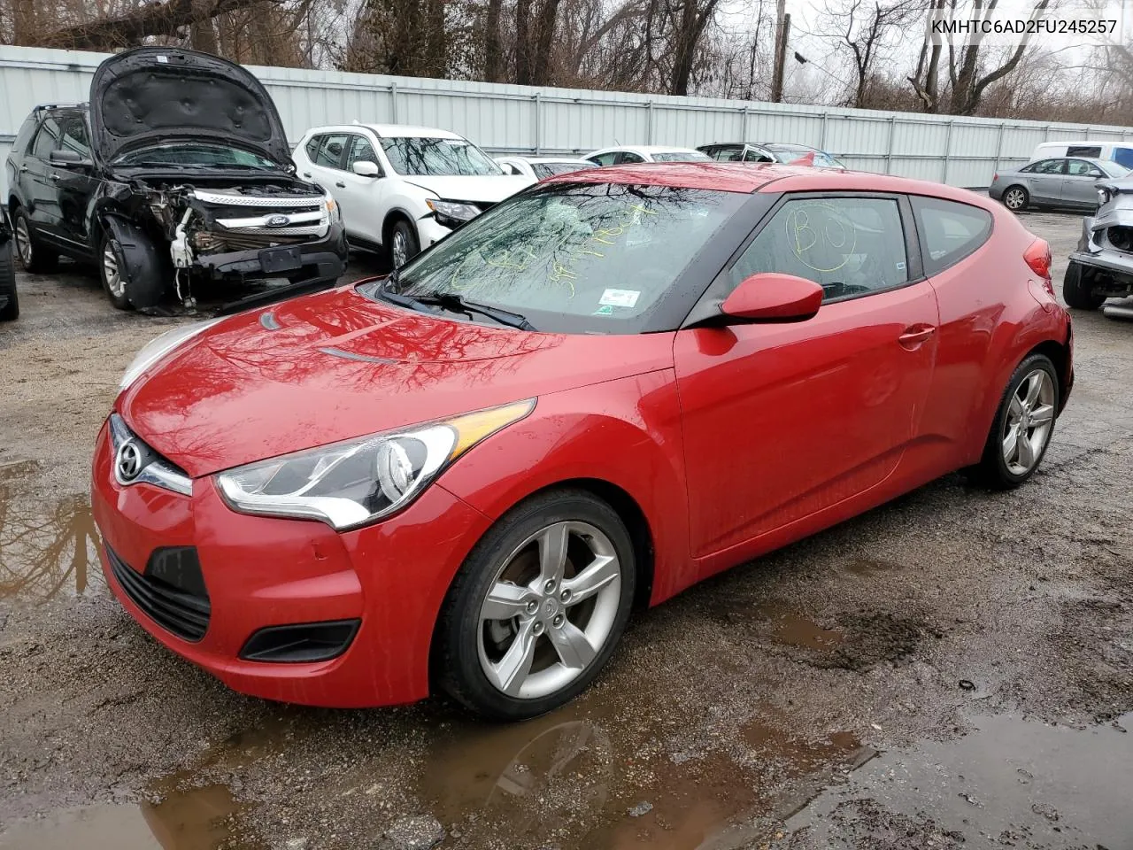 2015 Hyundai Veloster VIN: KMHTC6AD2FU245257 Lot: 39997824