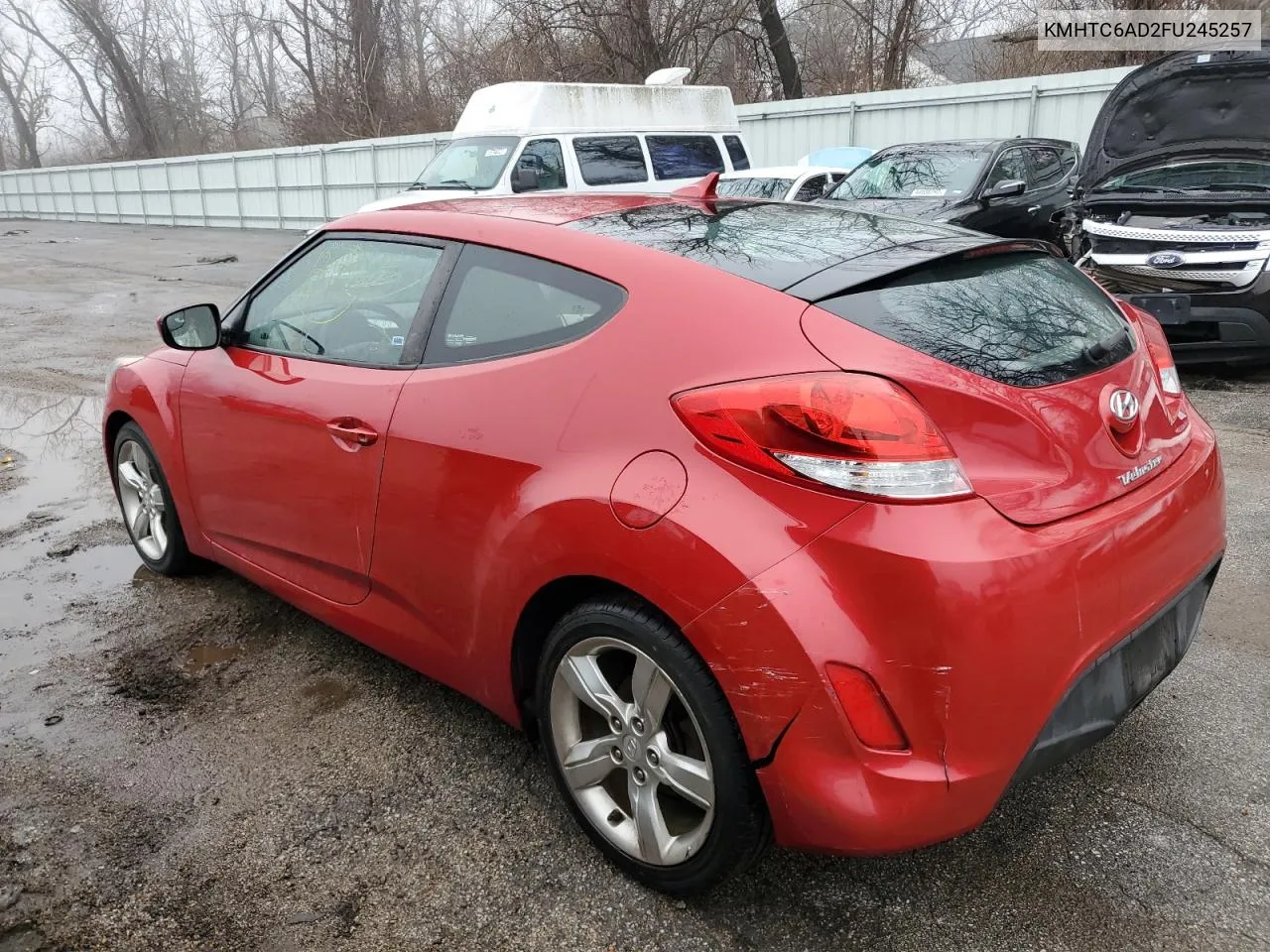 2015 Hyundai Veloster VIN: KMHTC6AD2FU245257 Lot: 39997824