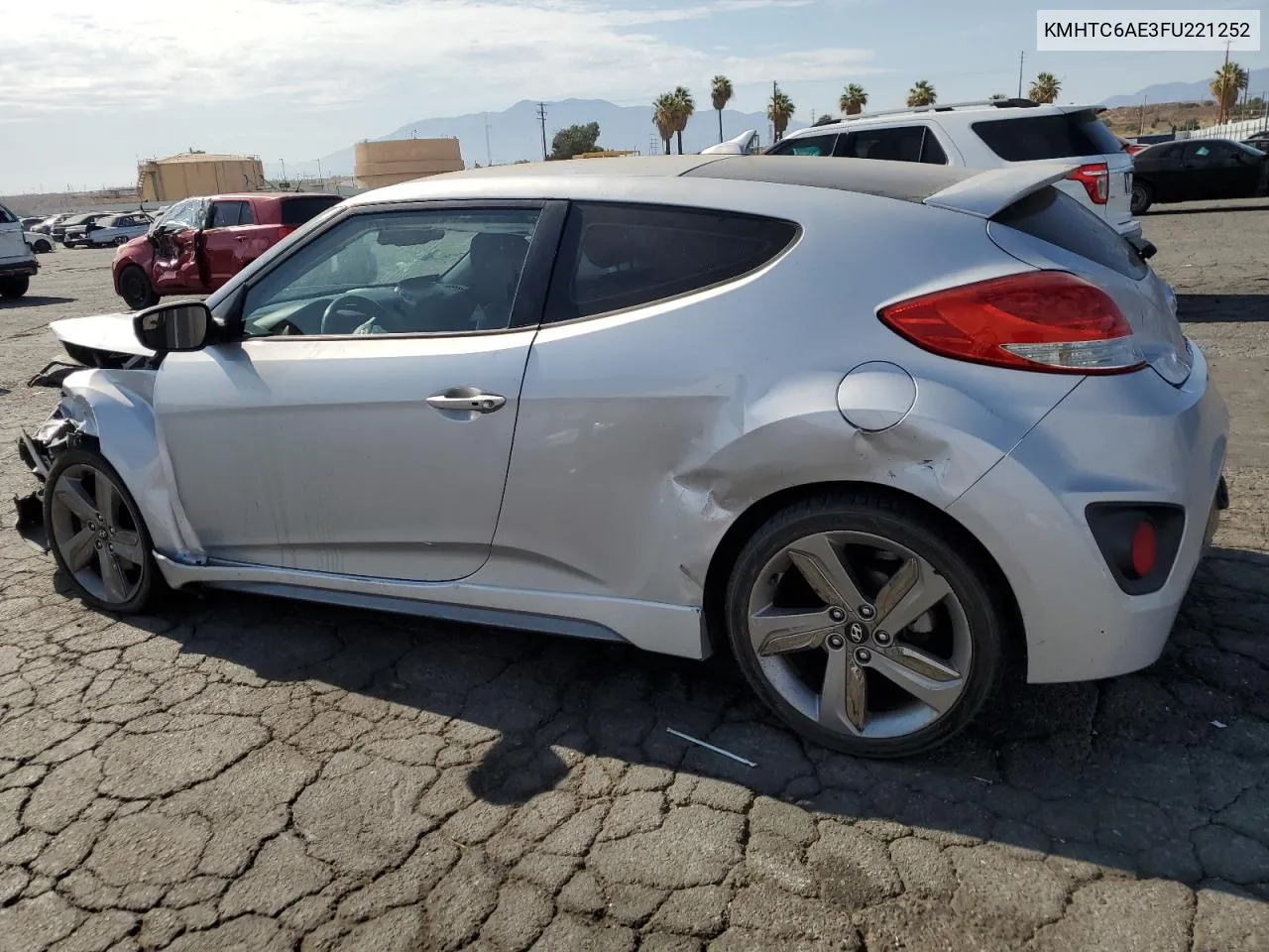 2015 Hyundai Veloster Turbo VIN: KMHTC6AE3FU221252 Lot: 66473254