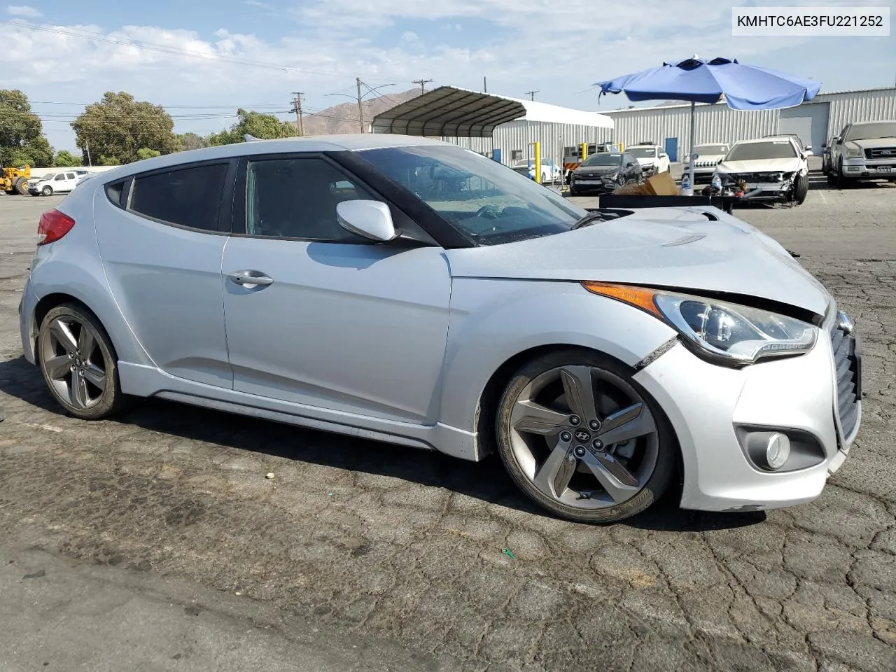 2015 Hyundai Veloster Turbo VIN: KMHTC6AE3FU221252 Lot: 66473254