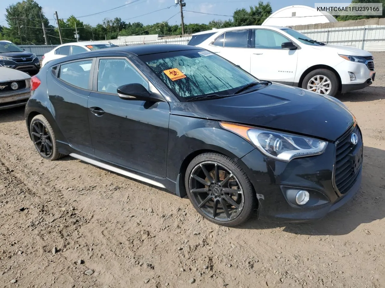 2015 Hyundai Veloster Turbo VIN: KMHTC6AE1FU239166 Lot: 68608084