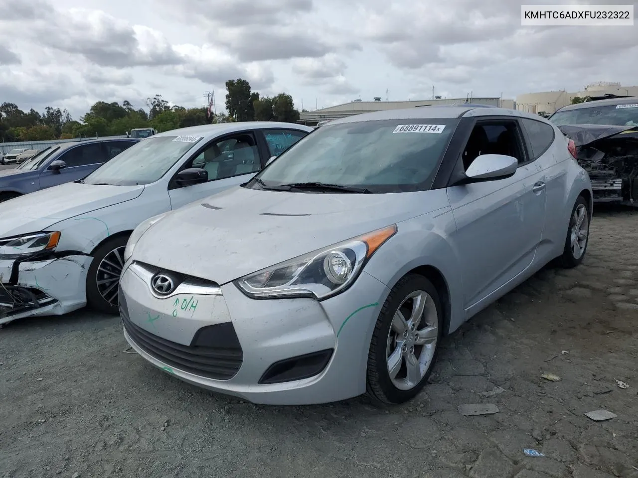 2015 Hyundai Veloster VIN: KMHTC6ADXFU232322 Lot: 68891114