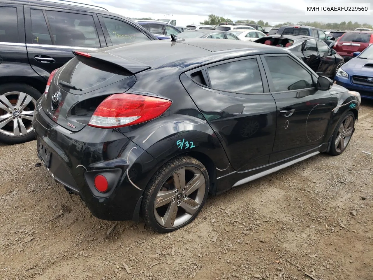 2015 Hyundai Veloster Turbo VIN: KMHTC6AEXFU229560 Lot: 69404784