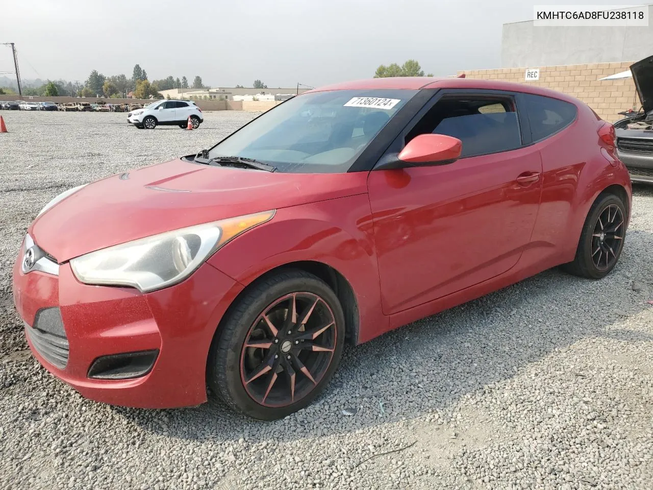 2015 Hyundai Veloster VIN: KMHTC6AD8FU238118 Lot: 71360124