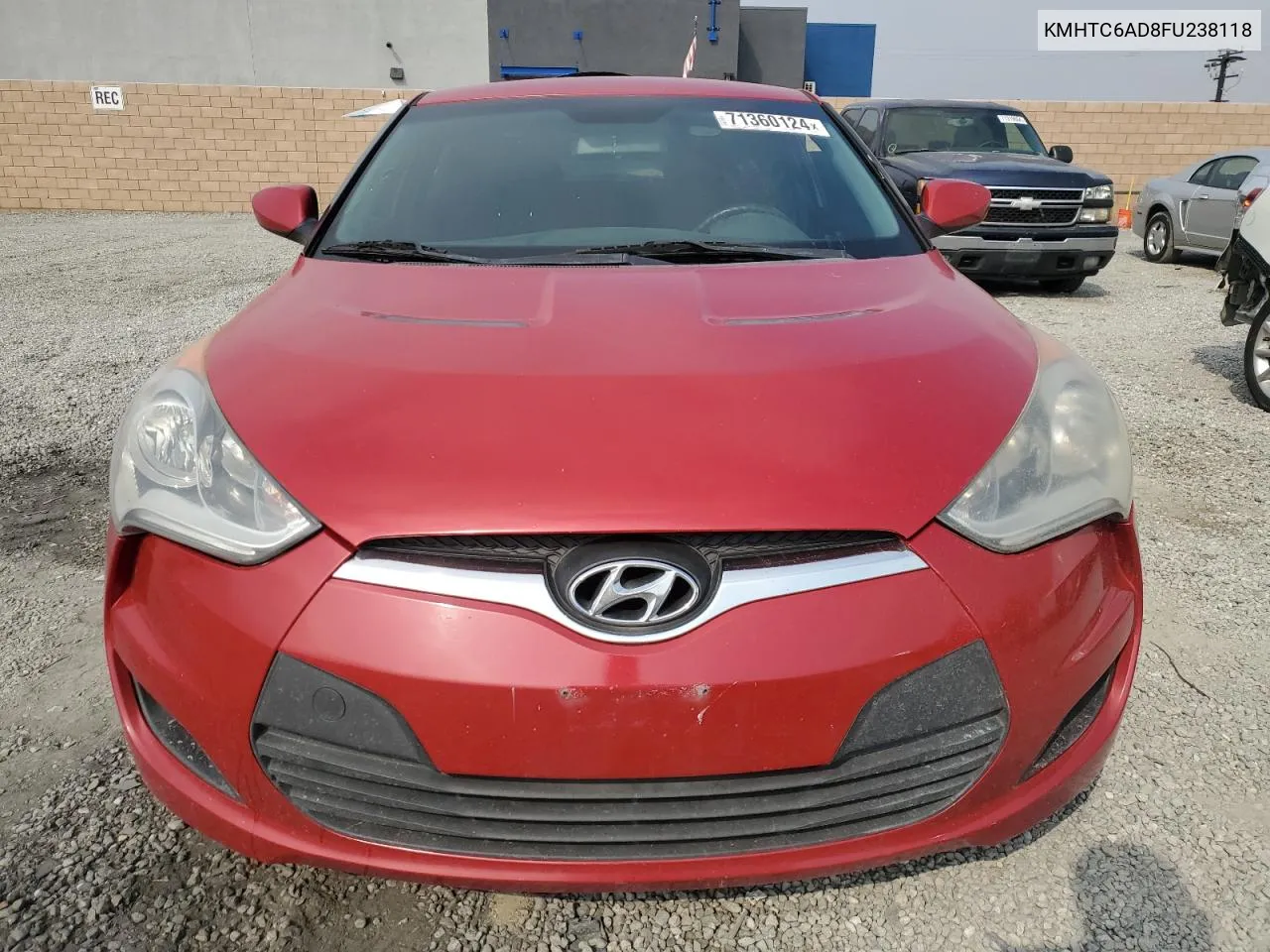 2015 Hyundai Veloster VIN: KMHTC6AD8FU238118 Lot: 71360124