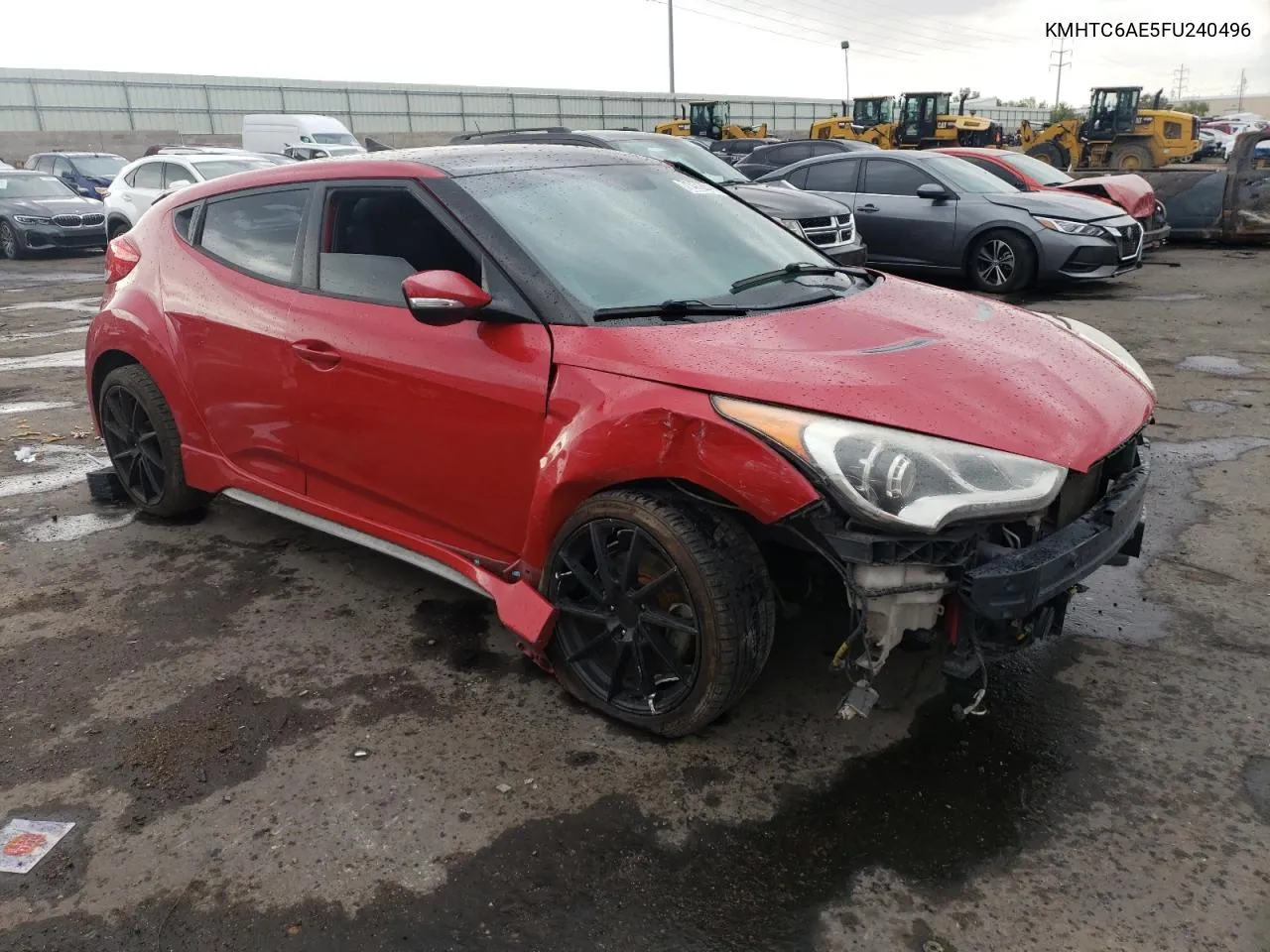 2015 Hyundai Veloster Turbo VIN: KMHTC6AE5FU240496 Lot: 71472274