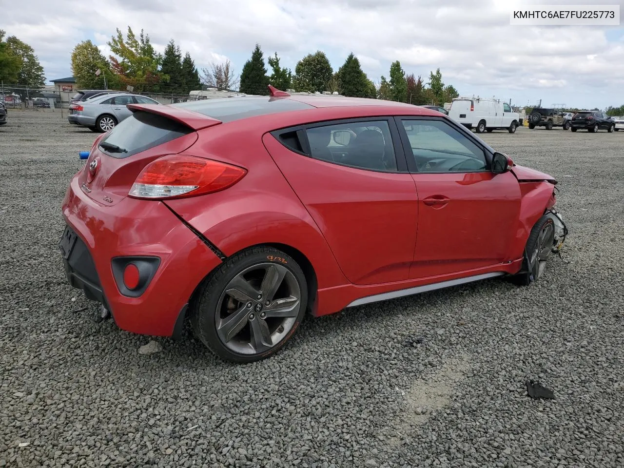 2015 Hyundai Veloster Turbo VIN: KMHTC6AE7FU225773 Lot: 71656824