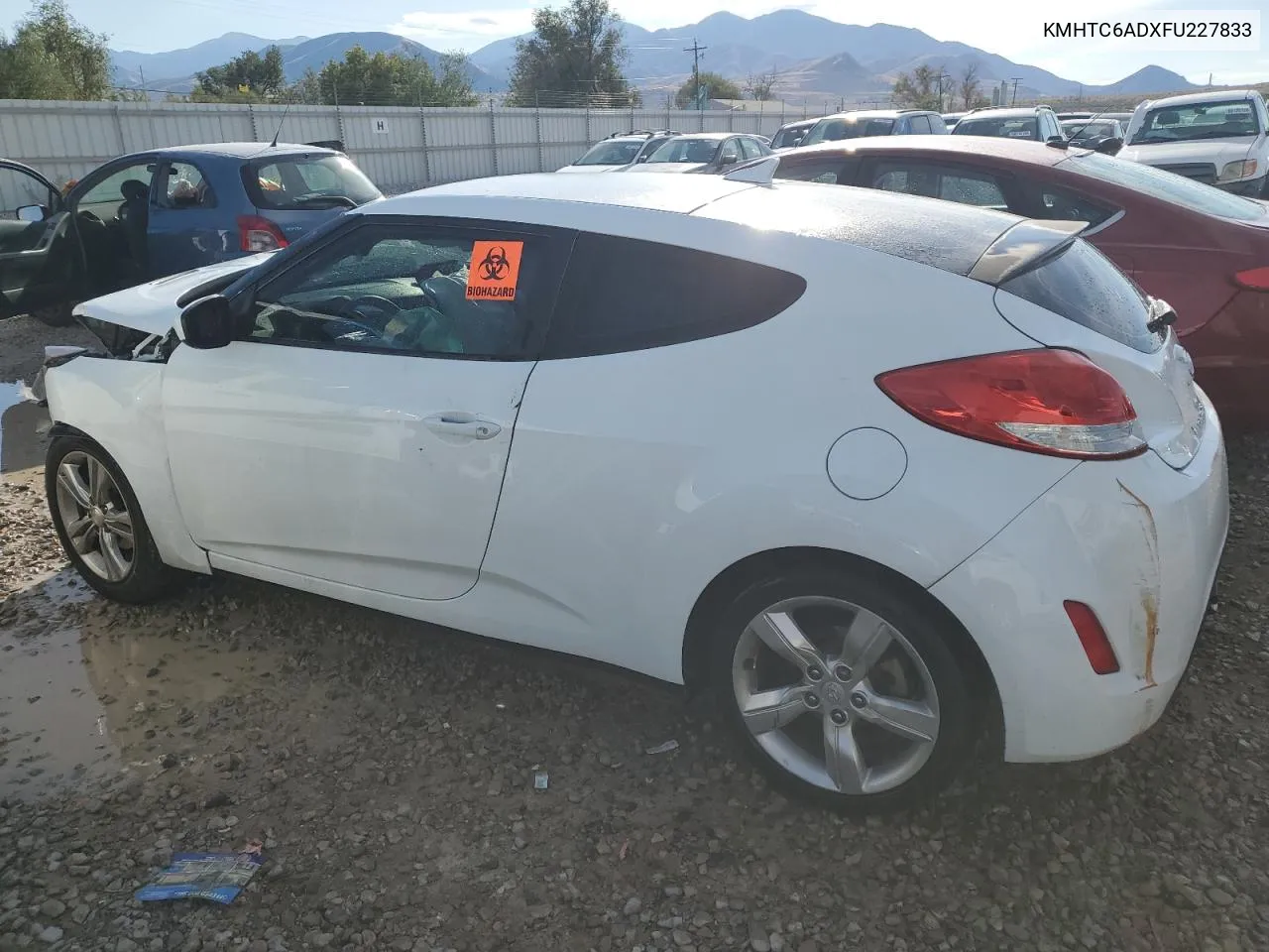 2015 Hyundai Veloster VIN: KMHTC6ADXFU227833 Lot: 71989084