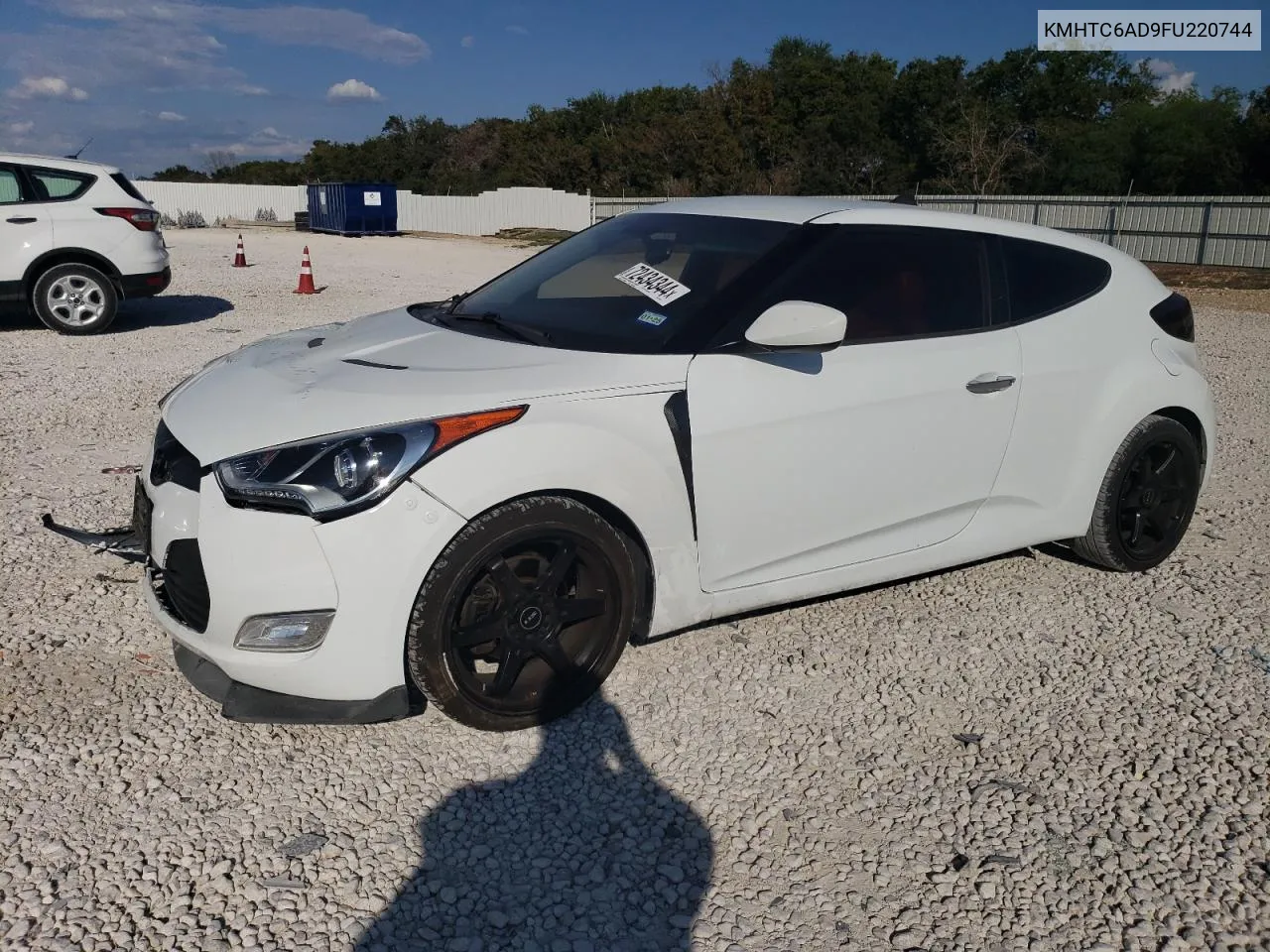 2015 Hyundai Veloster VIN: KMHTC6AD9FU220744 Lot: 72434344