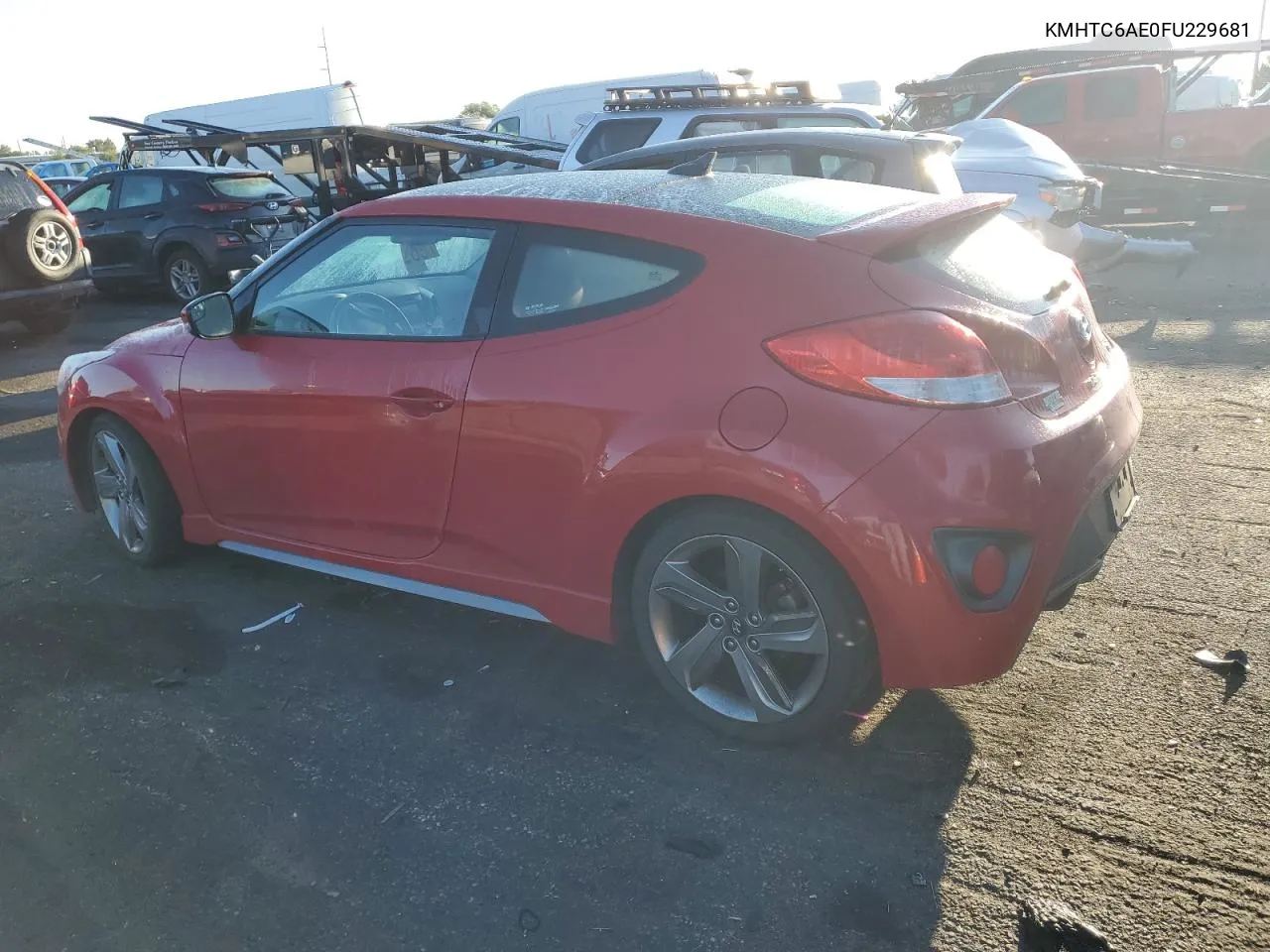 2015 Hyundai Veloster Turbo VIN: KMHTC6AE0FU229681 Lot: 72837774