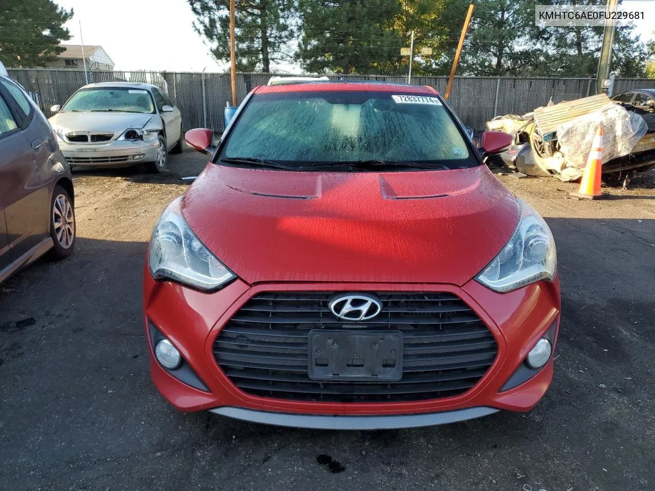 2015 Hyundai Veloster Turbo VIN: KMHTC6AE0FU229681 Lot: 72837774