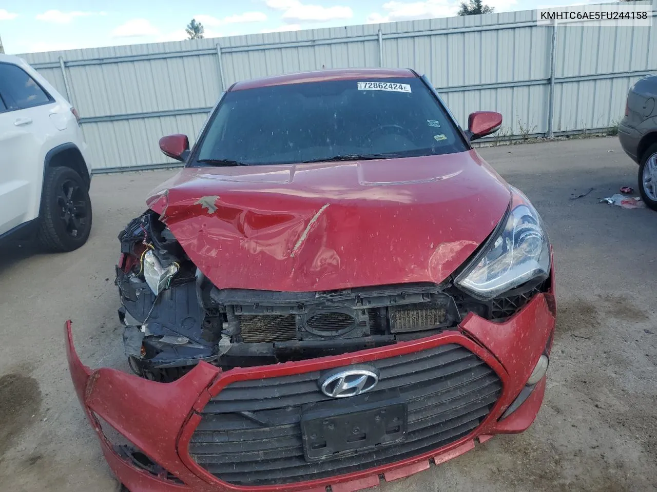 KMHTC6AE5FU244158 2015 Hyundai Veloster Turbo