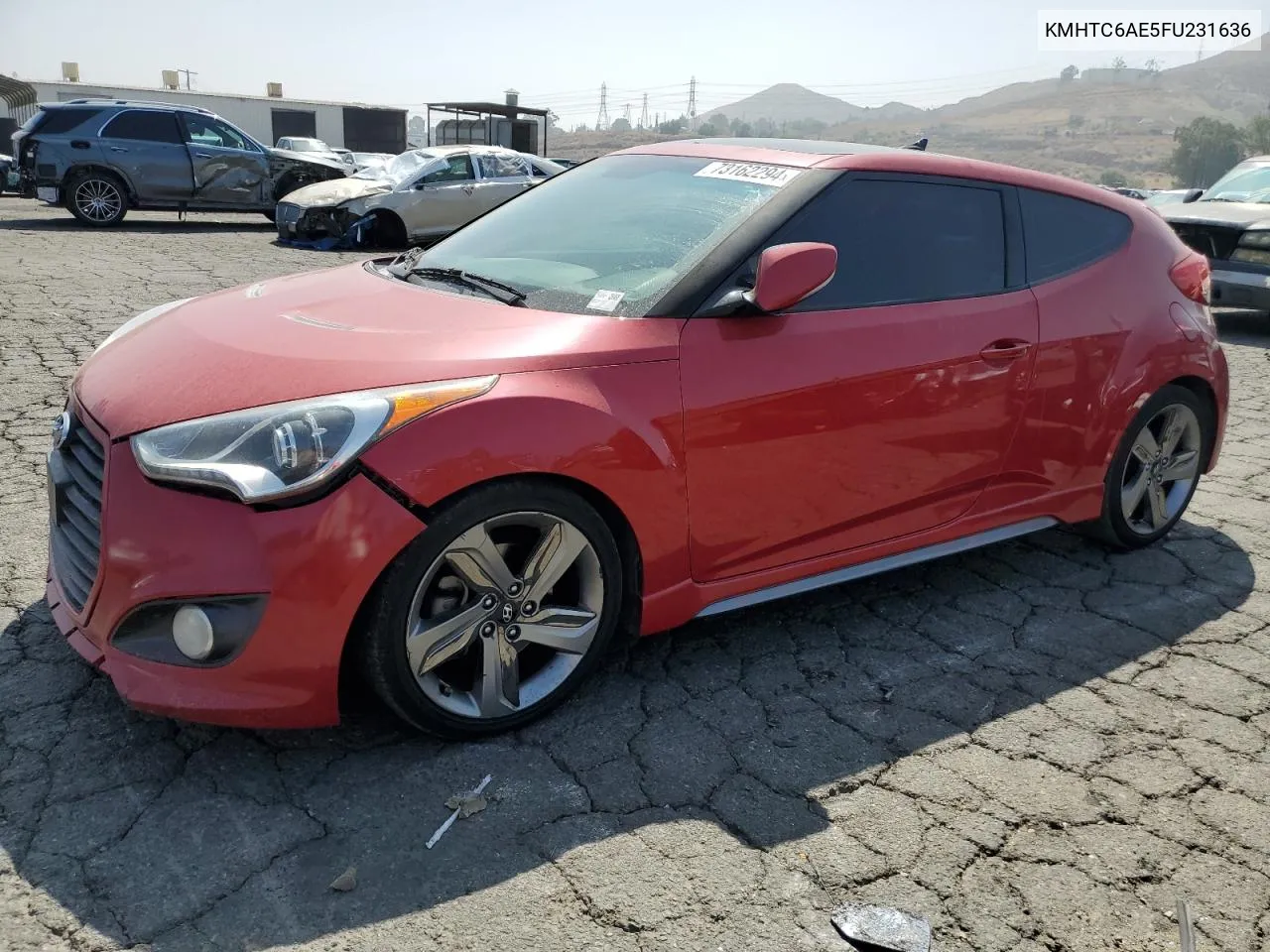 2015 Hyundai Veloster Turbo VIN: KMHTC6AE5FU231636 Lot: 73162294