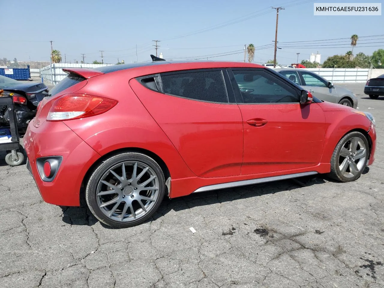 2015 Hyundai Veloster Turbo VIN: KMHTC6AE5FU231636 Lot: 73162294