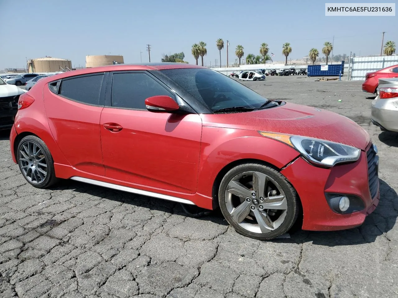 2015 Hyundai Veloster Turbo VIN: KMHTC6AE5FU231636 Lot: 73162294