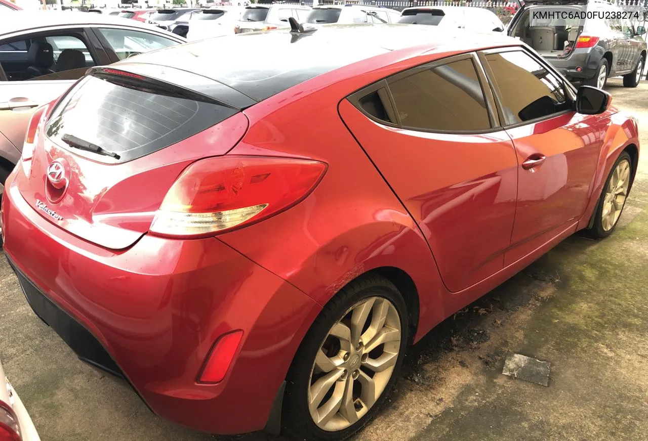 2015 Hyundai Veloster VIN: KMHTC6AD0FU238274 Lot: 73207244