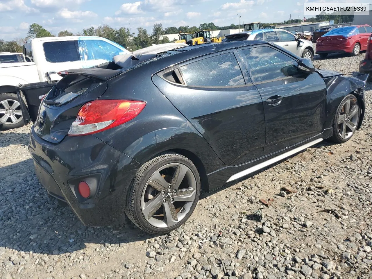 2015 Hyundai Veloster Turbo VIN: KMHTC6AE1FU216339 Lot: 73859774