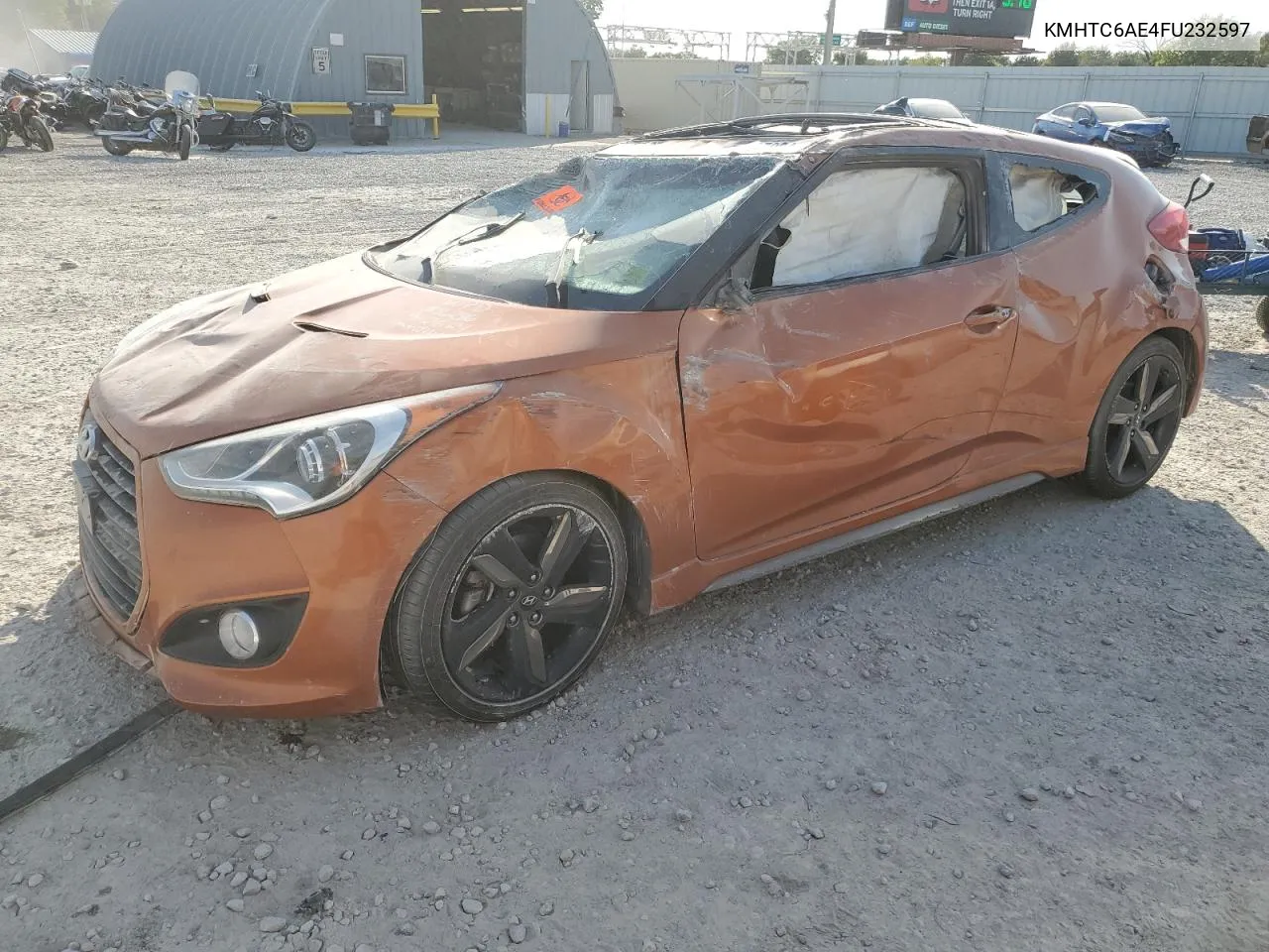 2015 Hyundai Veloster Turbo VIN: KMHTC6AE4FU232597 Lot: 74137024