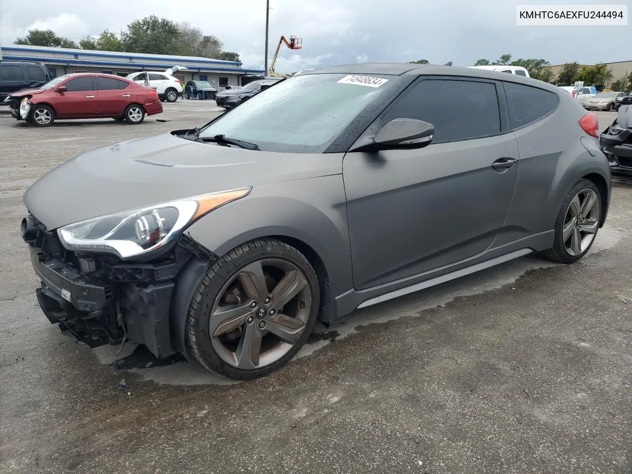 2015 Hyundai Veloster Turbo VIN: KMHTC6AEXFU244494 Lot: 74948634