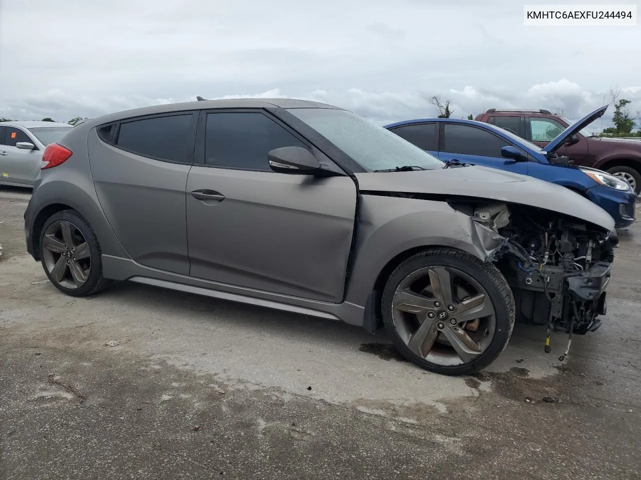 KMHTC6AEXFU244494 2015 Hyundai Veloster Turbo