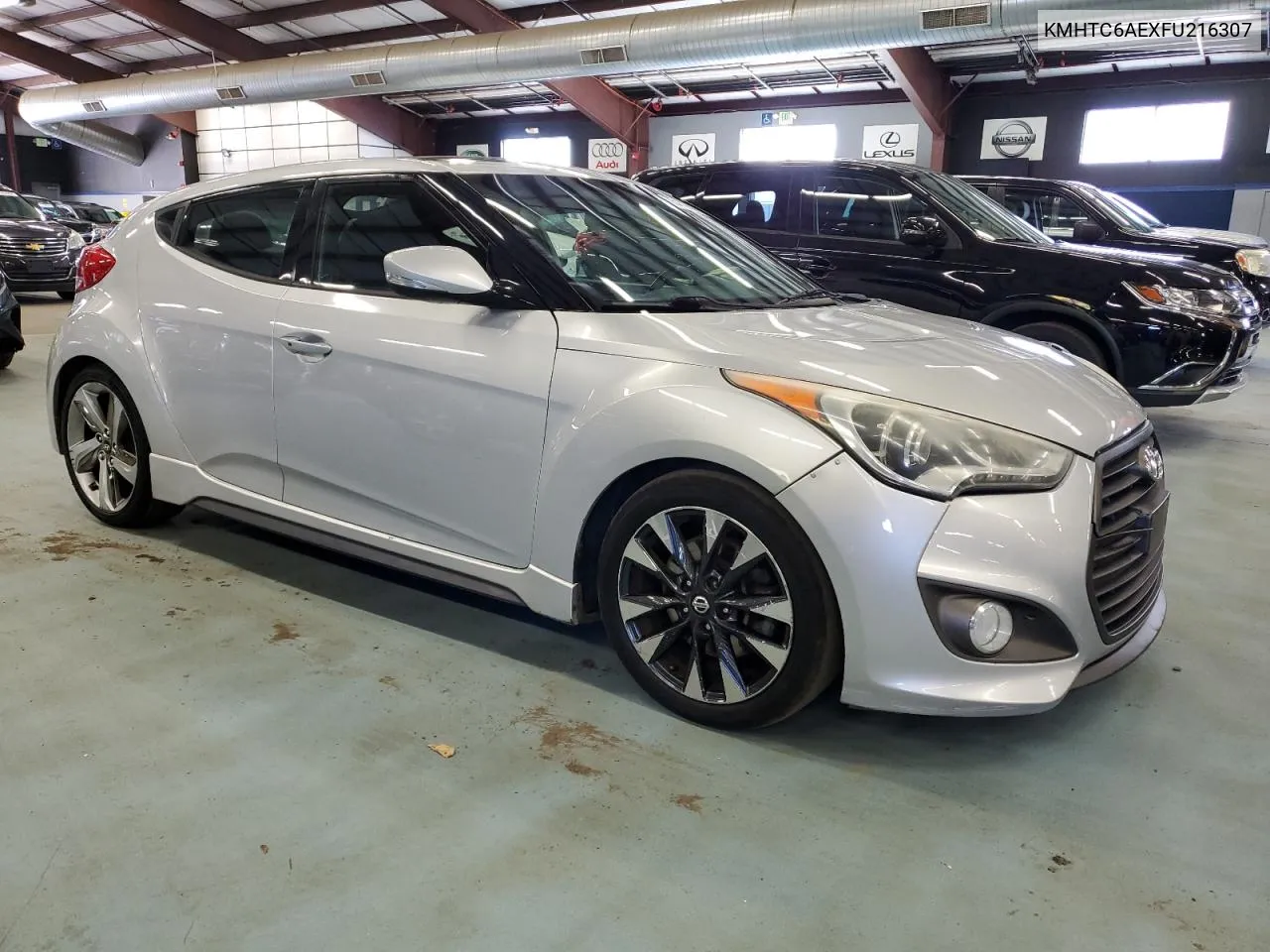 2015 Hyundai Veloster Turbo VIN: KMHTC6AEXFU216307 Lot: 75203904