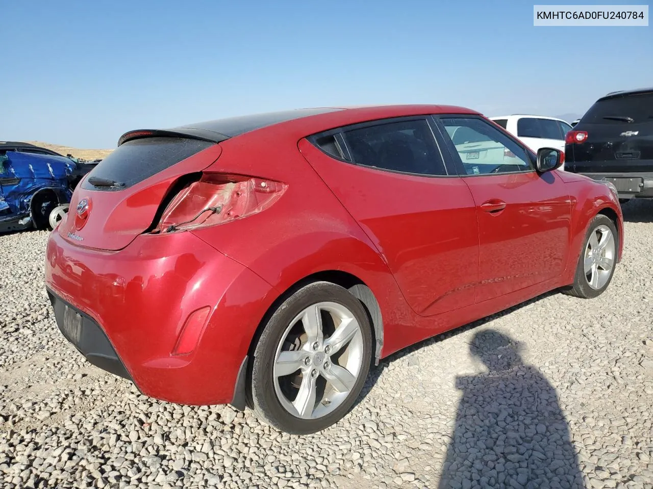 2015 Hyundai Veloster VIN: KMHTC6AD0FU240784 Lot: 75347744