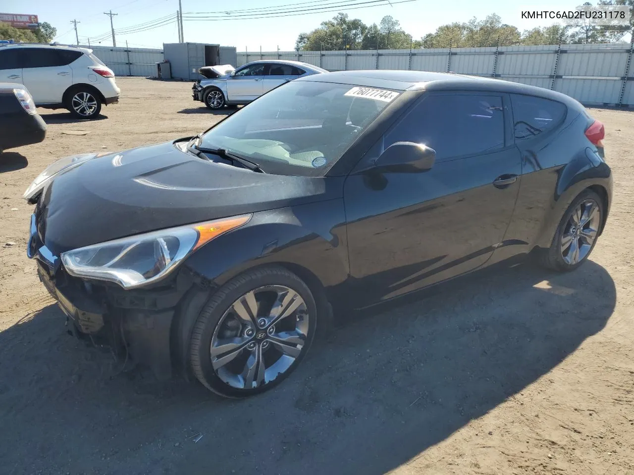 2015 Hyundai Veloster VIN: KMHTC6AD2FU231178 Lot: 76077744