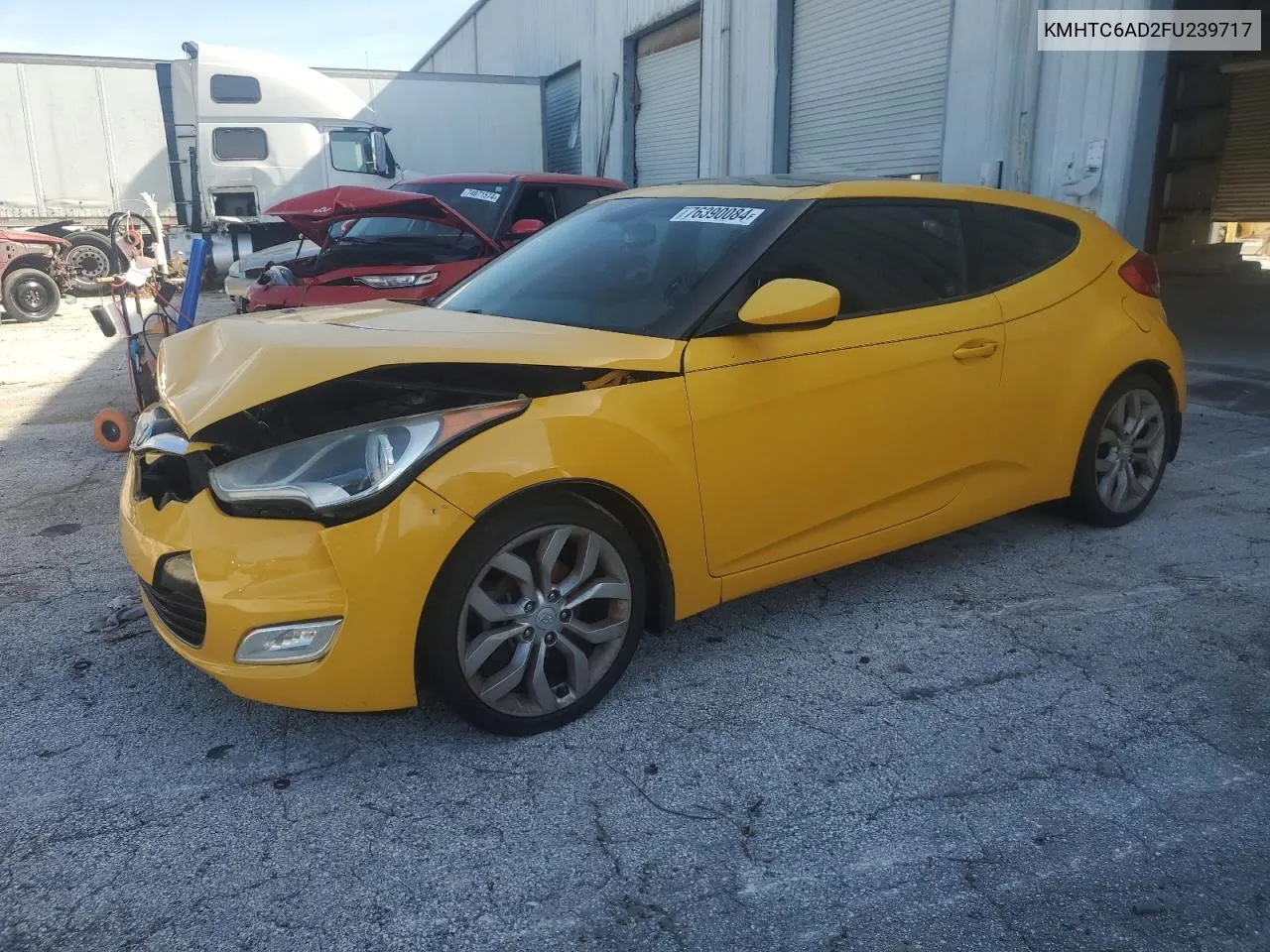 2015 Hyundai Veloster VIN: KMHTC6AD2FU239717 Lot: 76390084