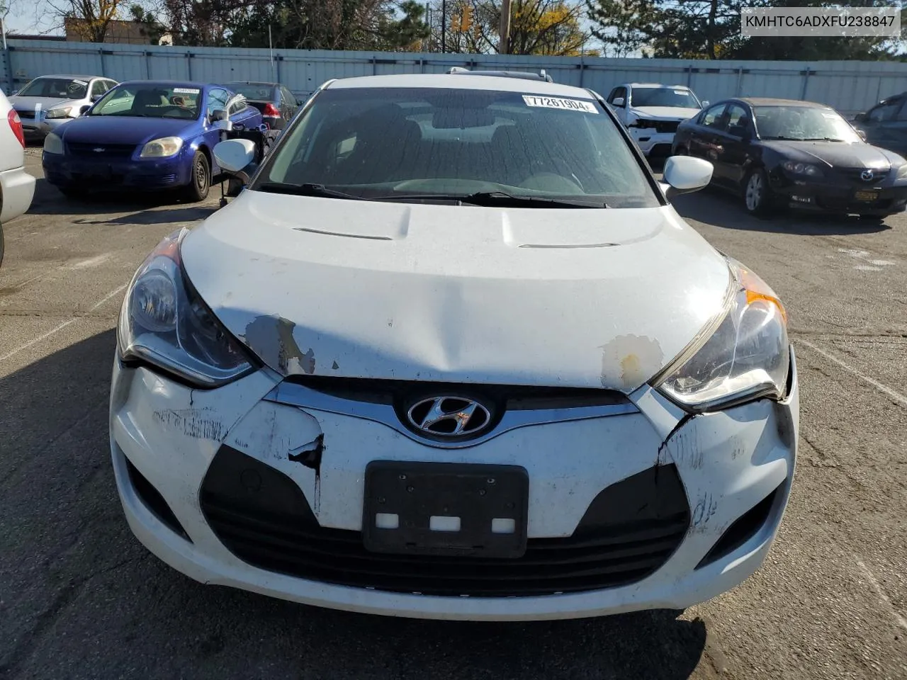 2015 Hyundai Veloster VIN: KMHTC6ADXFU238847 Lot: 77261904