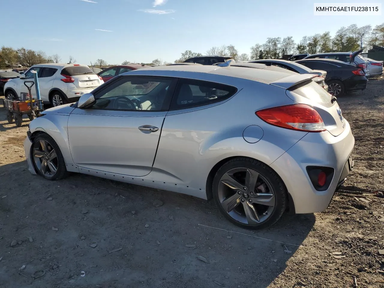 2015 Hyundai Veloster Turbo VIN: KMHTC6AE1FU238115 Lot: 78002714