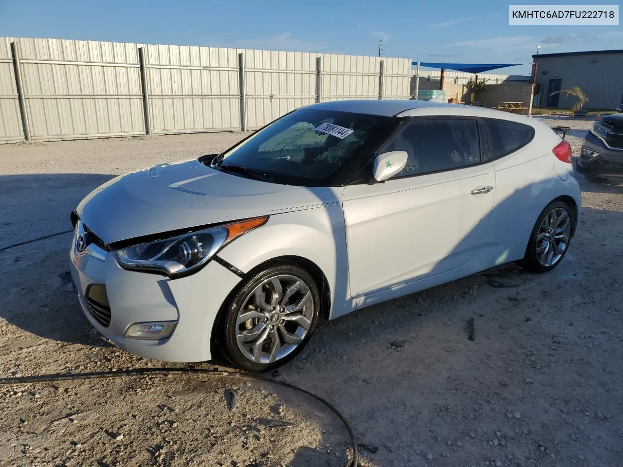 2015 Hyundai Veloster VIN: KMHTC6AD7FU222718 Lot: 78081144