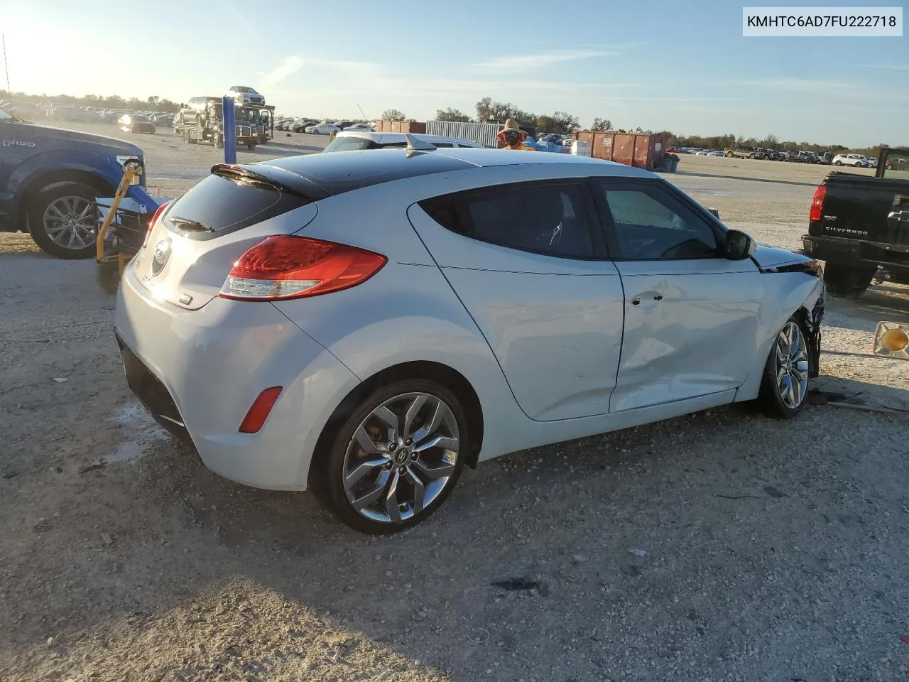 2015 Hyundai Veloster VIN: KMHTC6AD7FU222718 Lot: 78081144