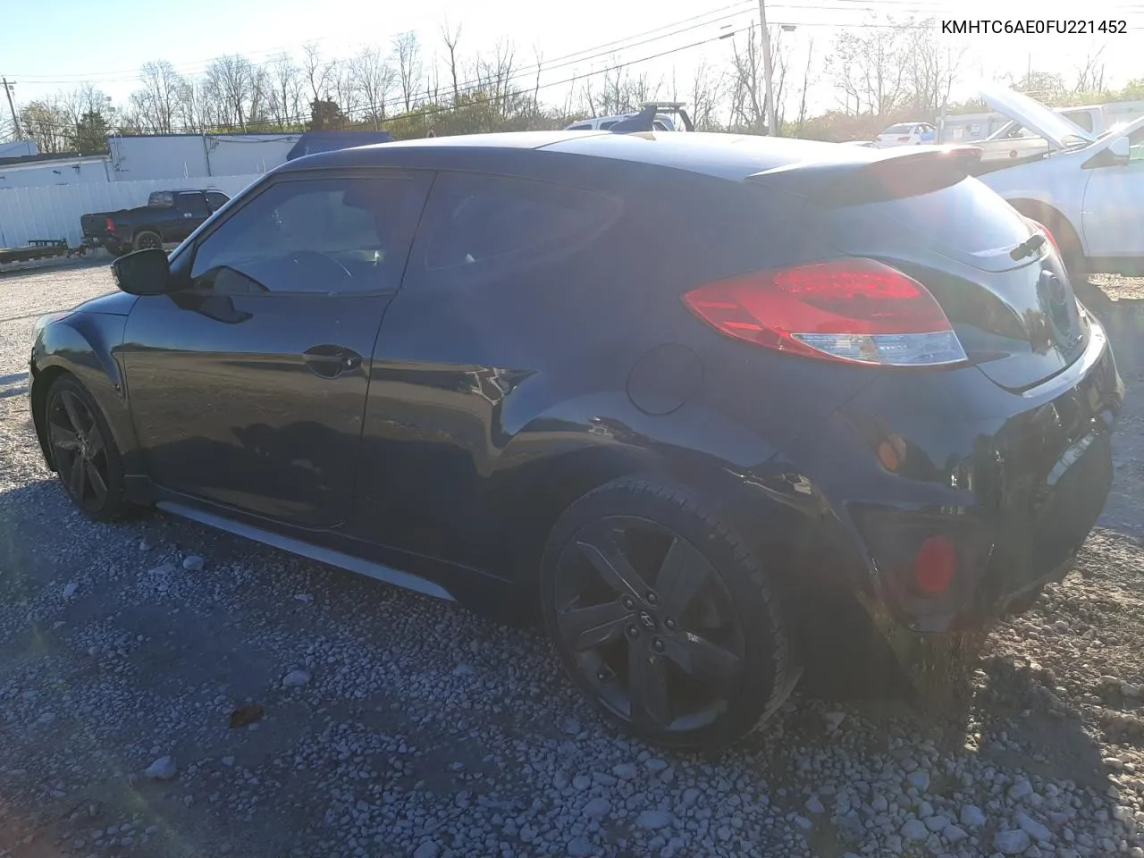 2015 Hyundai Veloster Turbo VIN: KMHTC6AE0FU221452 Lot: 79774384