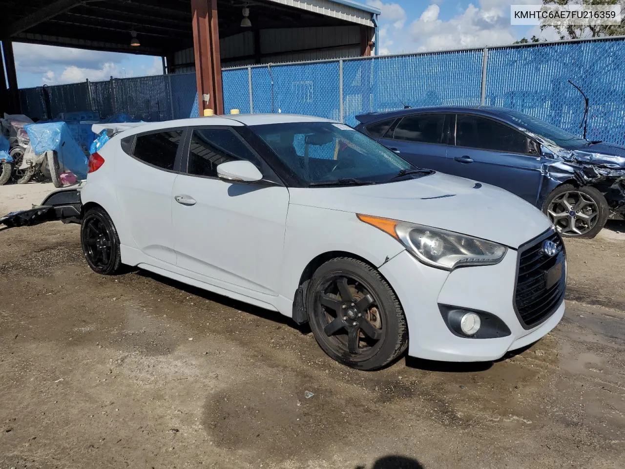 2015 Hyundai Veloster Turbo VIN: KMHTC6AE7FU216359 Lot: 80218904