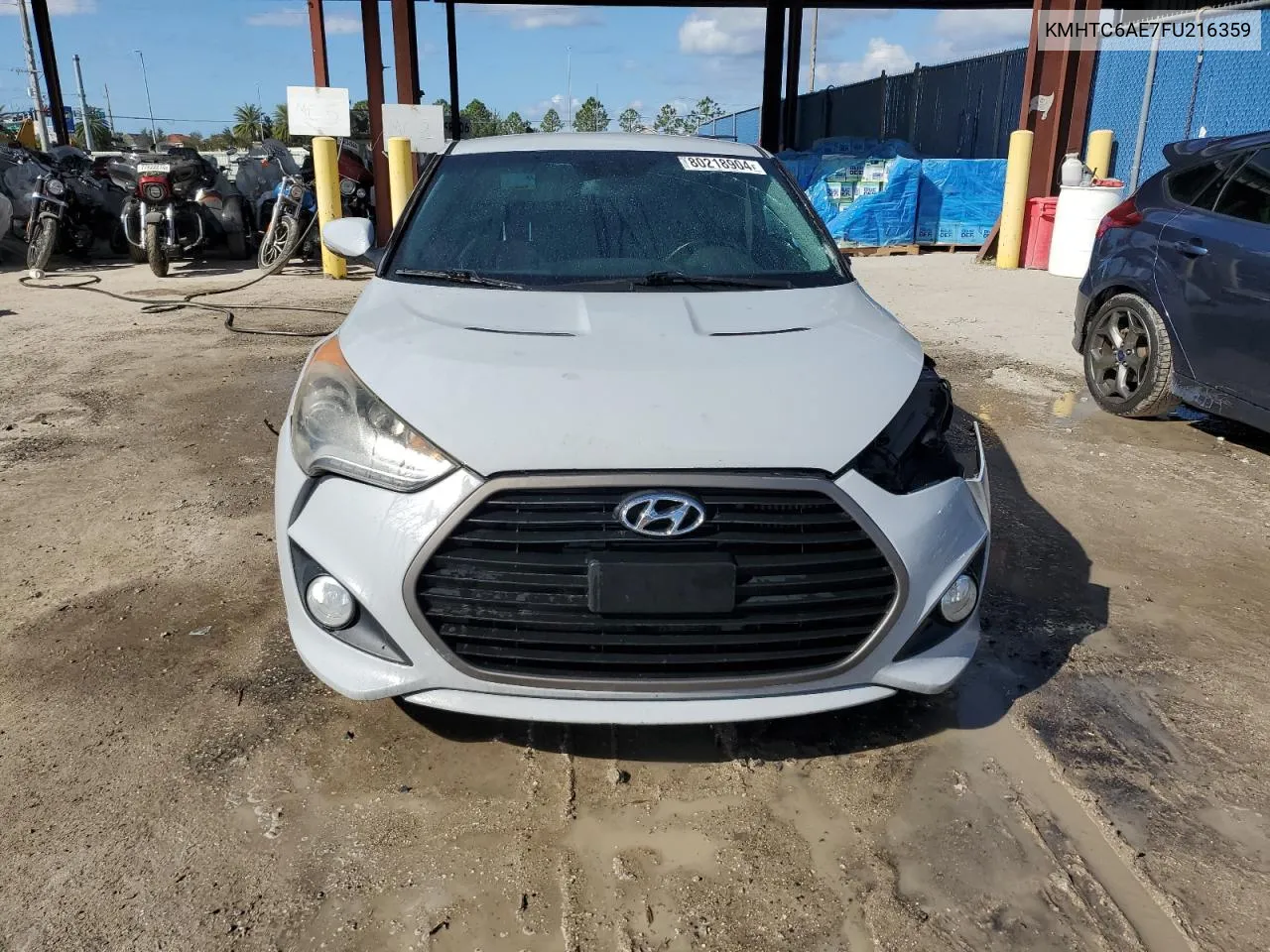 2015 Hyundai Veloster Turbo VIN: KMHTC6AE7FU216359 Lot: 80218904