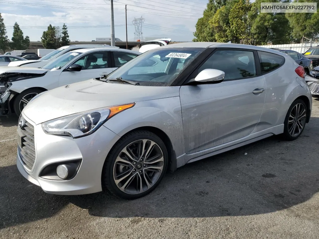 2015 Hyundai Veloster Turbo VIN: KMHTC6AEXFU227792 Lot: 80264904