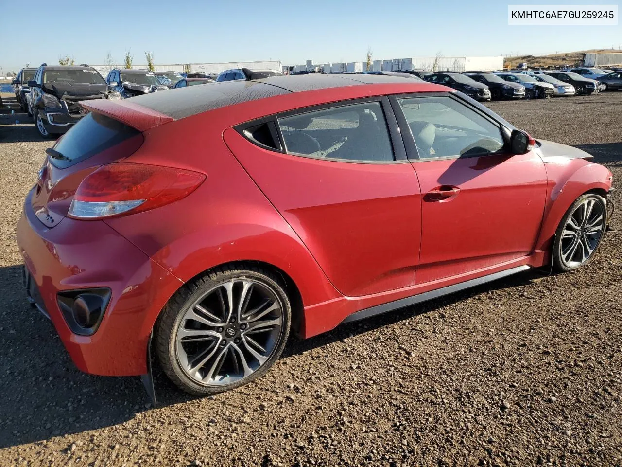 2016 Hyundai Veloster Turbo VIN: KMHTC6AE7GU259245 Lot: 40996733