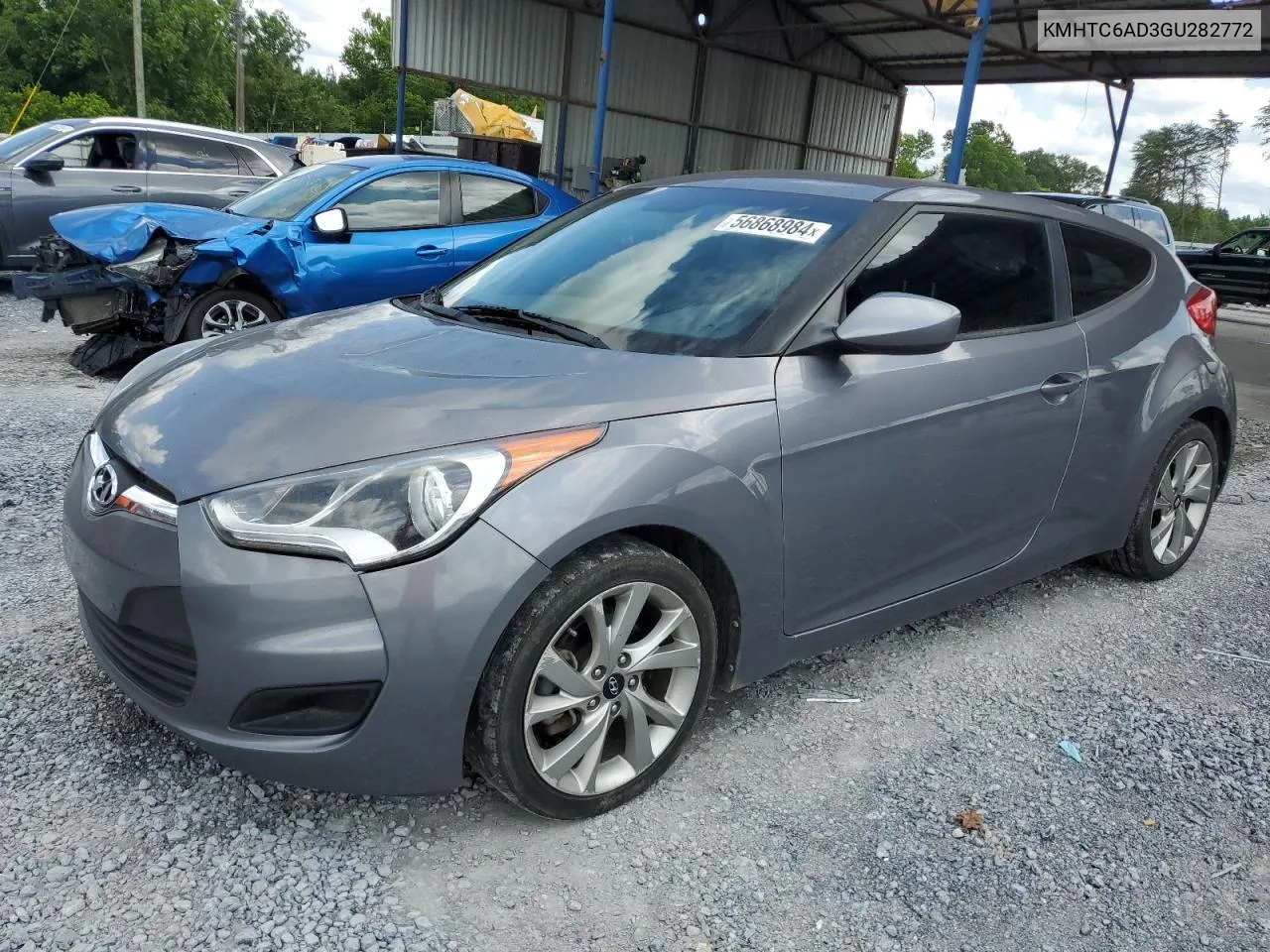 2016 Hyundai Veloster VIN: KMHTC6AD3GU282772 Lot: 56868984