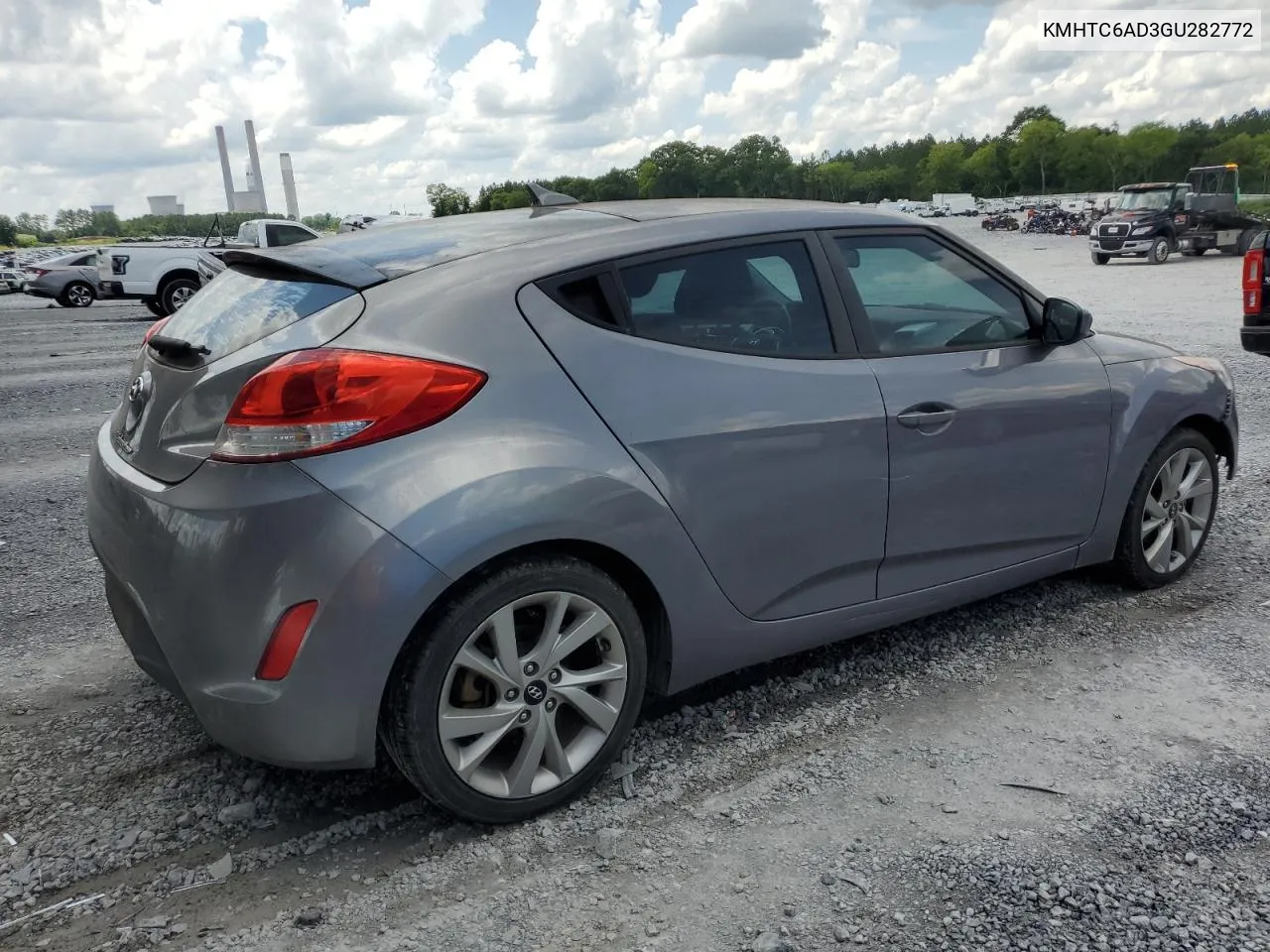 2016 Hyundai Veloster VIN: KMHTC6AD3GU282772 Lot: 56868984