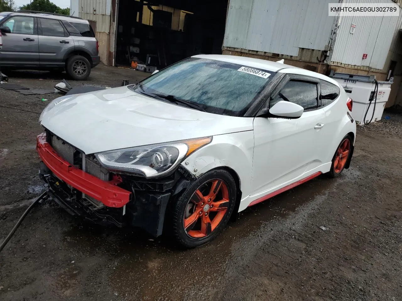 2016 Hyundai Veloster Turbo VIN: KMHTC6AE0GU302789 Lot: 58086874